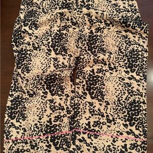J. Crew Black and Tan Leopard Print Pants